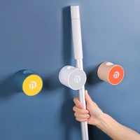 1 pc creativity adhesive multi purpose hooks wall mounted mop organizer holder rackbrush broom hanger hook bathroom strong hooks