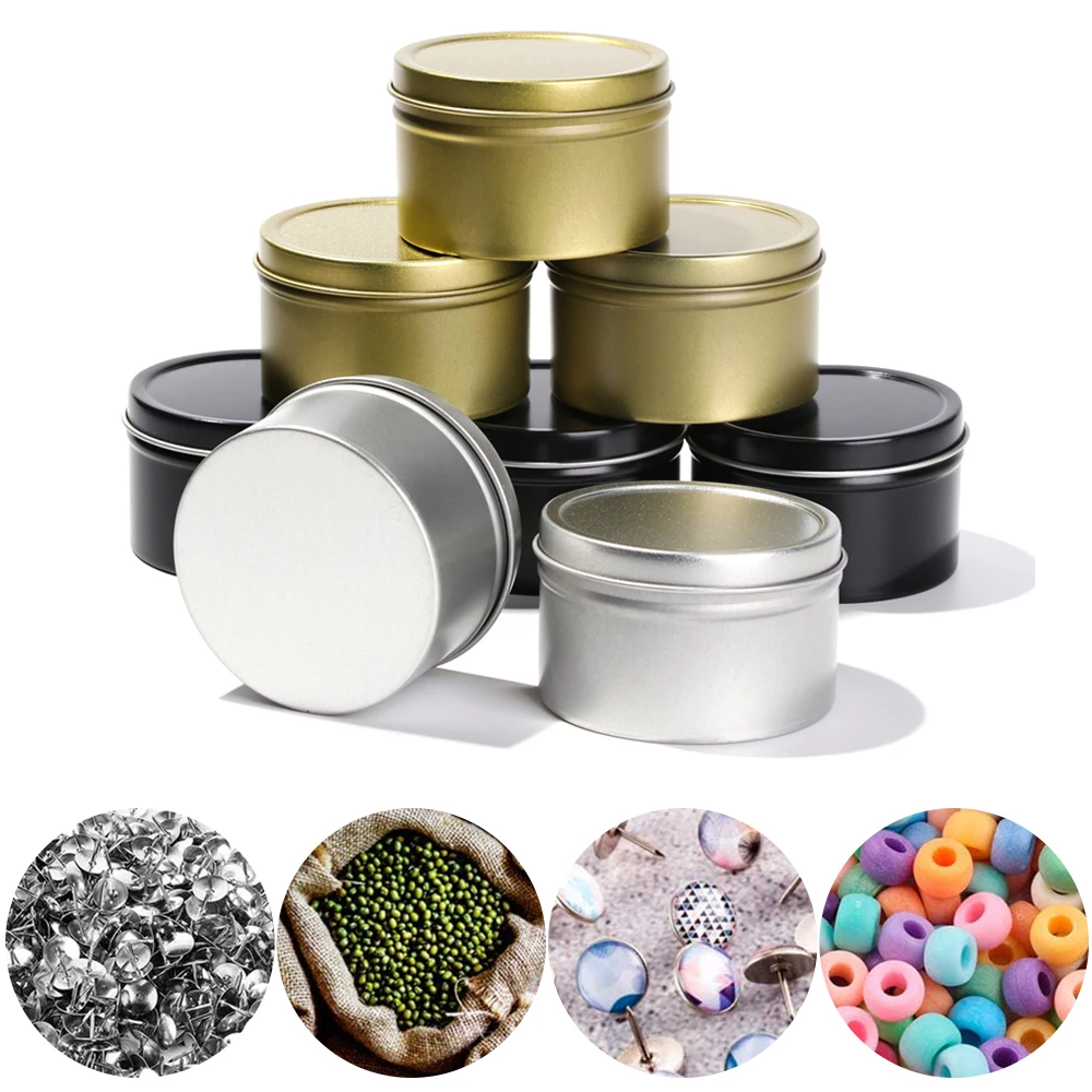 100 мл 7*7*4 см свечи круглые металлические банки для хранения Чехол DIY косметический