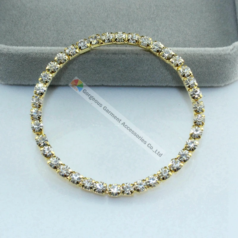 100 шт. 50 мм круглая прозрачная стразы пряжка Золотой Серебряный набор сделай сам