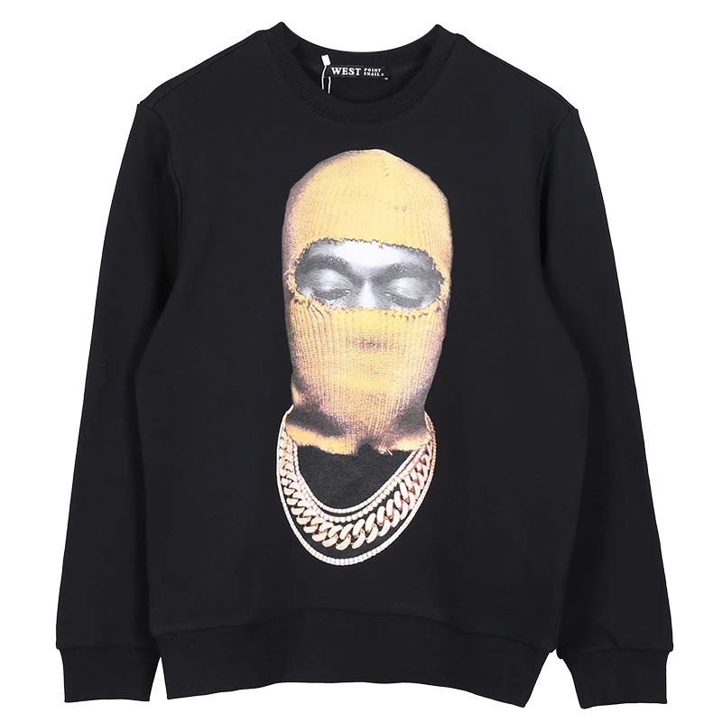 Черные свитшоты NOM IH UH NIT для мужчин и женщин высококачественные с круглым вырезом