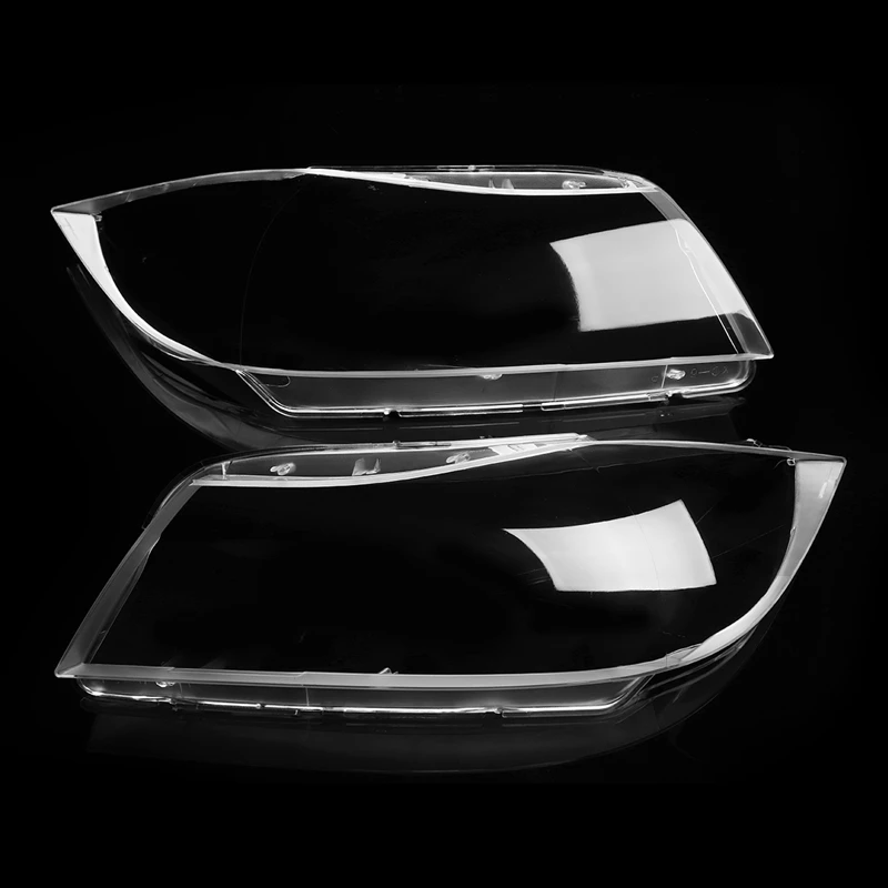 2Pcs Headlight Lens Plastic Cover For Bmw 3 E90 Sedan/E91 2005-2012 Touring Only Xenon Clear head light lamp | Автомобили и