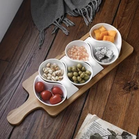 ceramic plate fruit plate salad bowl with pallet style tableware kitchen cooking tools household baking bakeware