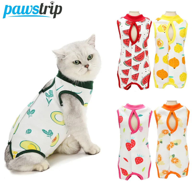 

pawstrip Cat Sterilization Suit Anti-licking Surgery After Recovery Pet Care Clothes For Cats Vest Breathable Cat Weaning Suit