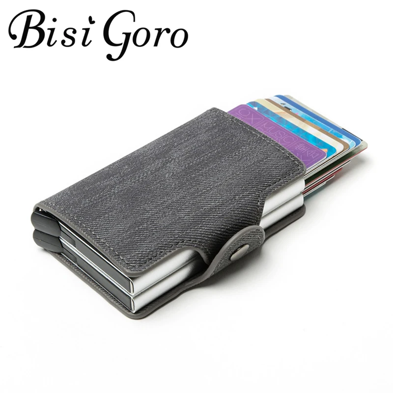 BISI GORO/Защита от кражи RFID двойной Коробки Высокое качество кошелек 2021 новый