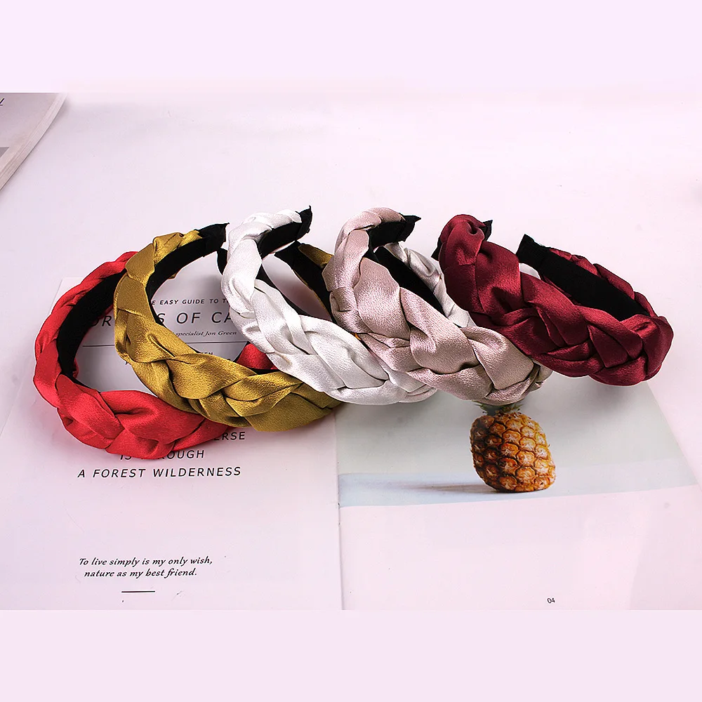 Обруч для волос вельветовый Женский однотонный Широкий объёмный ободок в