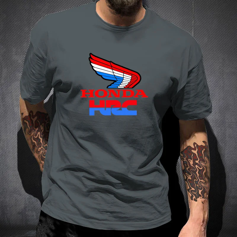 

Футболка мужская с коротким рукавом, модная тенниска для мотоцикла Honda Racing HRC, европейские размеры, большие размеры, лето