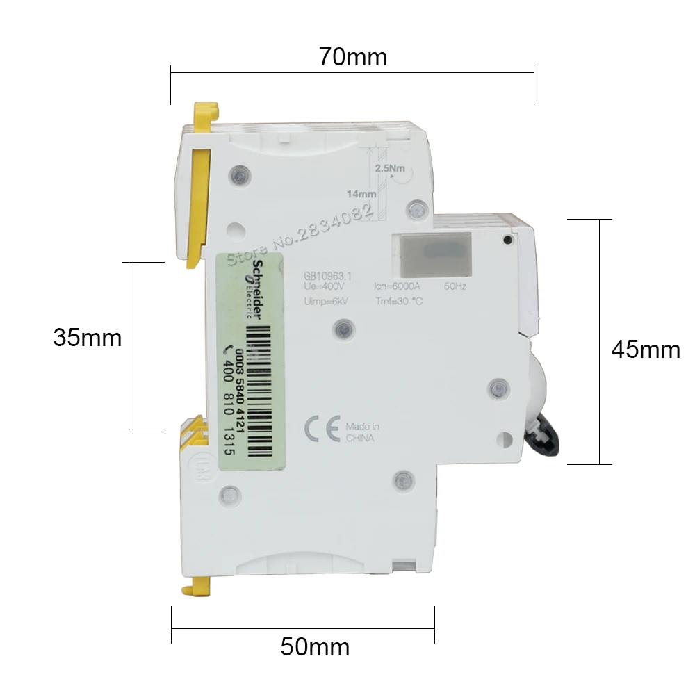 iC65N C type C10A Mini Circuit Breaker Air Switch 4P 50/60Hz 35mm Din Rail 1A 2A 4A 6A 20A 25A 32A 50A 40A 63A Schneider | Обустройство
