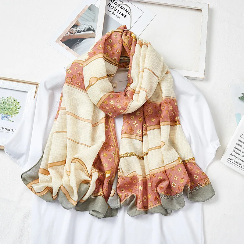 

Luxury Brand Cotton Winter Scarfs For Ladies Cashew Print Warm Scarf Long Pashmina Hijabs Sunscreen Women Scarves And Shawls