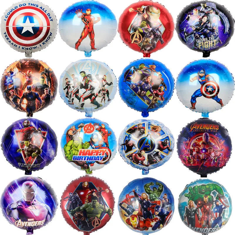 

5Pcs Avengers Super Heroes Spiderman Balloons Boys Birthday Parties Decoration Marvel Spideman Boys Birthday Party Children Toys