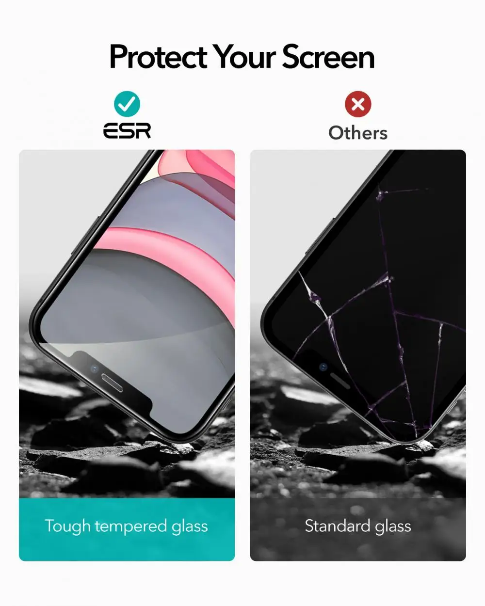 ESR защита от синего света для iPhone 12 Pro Max Защита экрана закаленное стекло 2 шт.