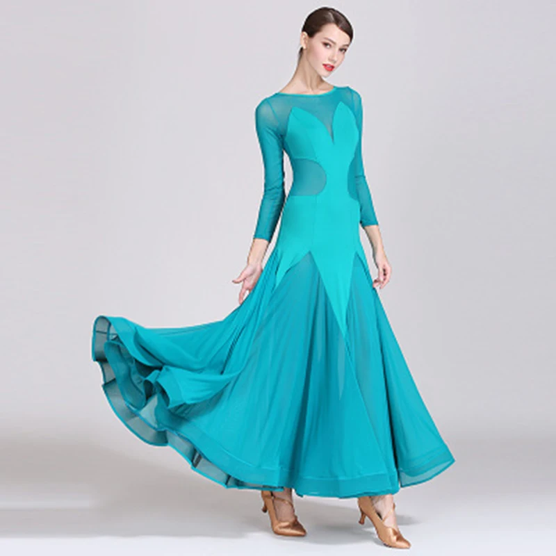 Черное платье для бальных танцев одежда вальса танго танцевальные костюмы