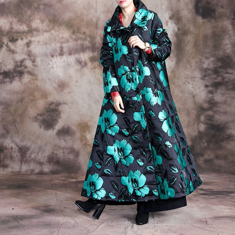 Длинная куртка парка в винтажном стиле зимнее пальто женская одежда новинка 2019