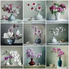 Алмазная вышивка с квадратными цветами и вазой, для домашнего декора