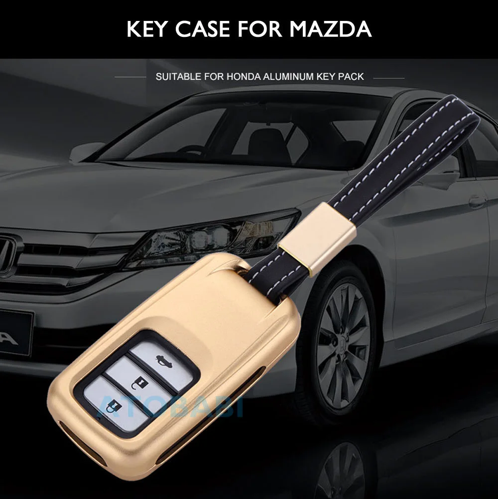 Алюминиевый сплав автомобильный ключ чехол для Honda XRV Vezel Civic City Greiz Elysion Crosstaur Spirior Odyssey сумка для ключей пульт дистанционного Fob крышка