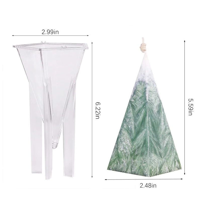 

DIY Handmade Candle Molds Cone Clear Plastic Candle Making Model Reusable Dried Flower Tealight Scented Candles Shaping Moulds