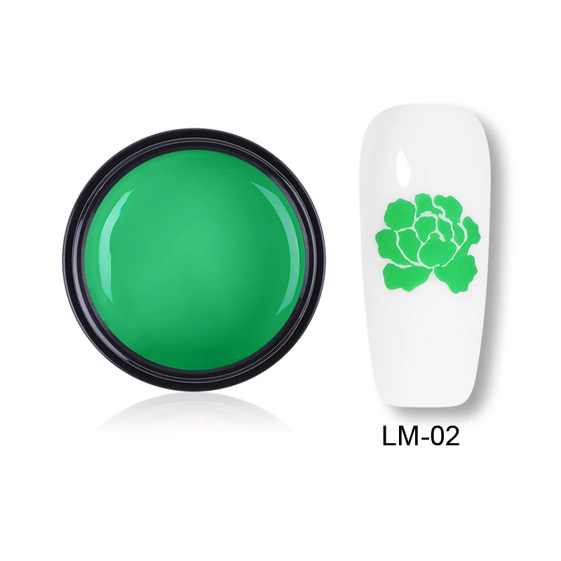 LM-02 LEMOOC, 5 мл, гель для стемпинга для ногтей, 14 цветов, гель для рисования, лак для ногтей, впитывающий УФ-гель для ногтей, цветная пластина для штампов - Цвет: LM-02