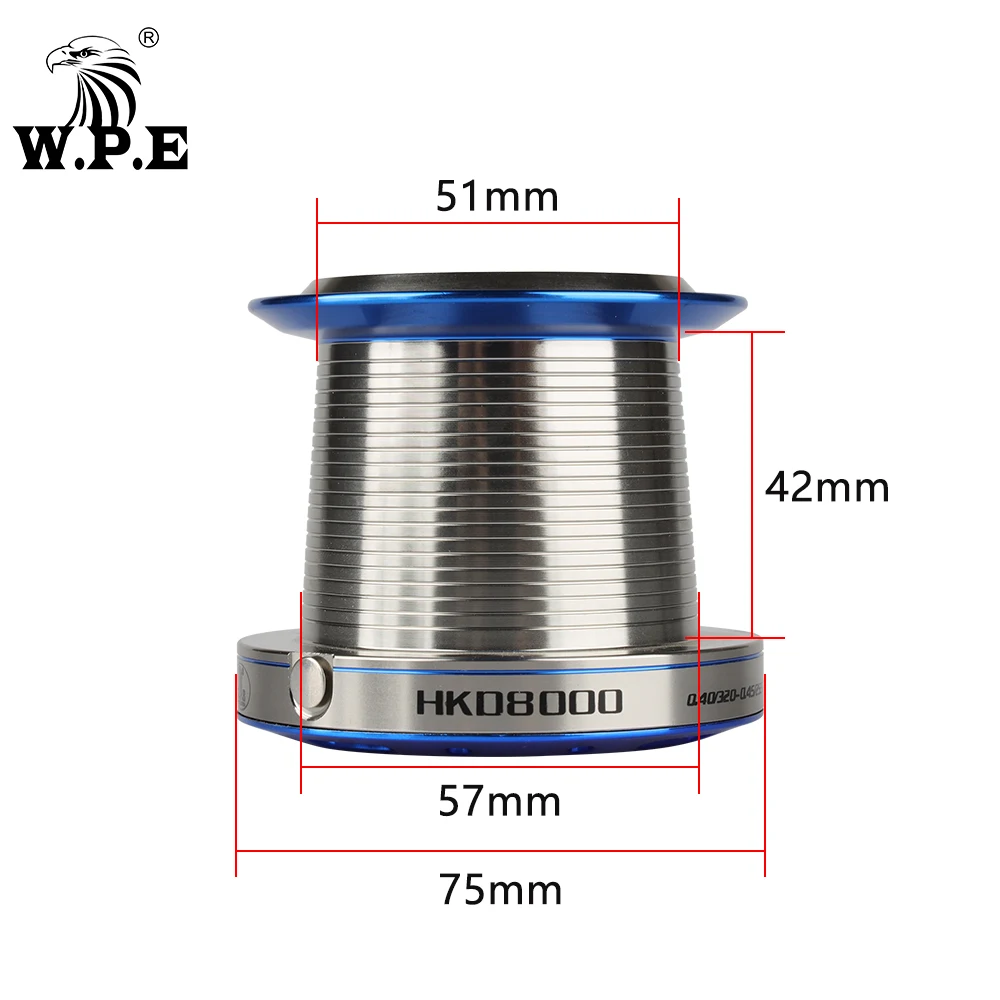W.P.E HKD Рыболовная катушка 8000 спиннинговая 14 5 кг максимальная тяга 7 + 1