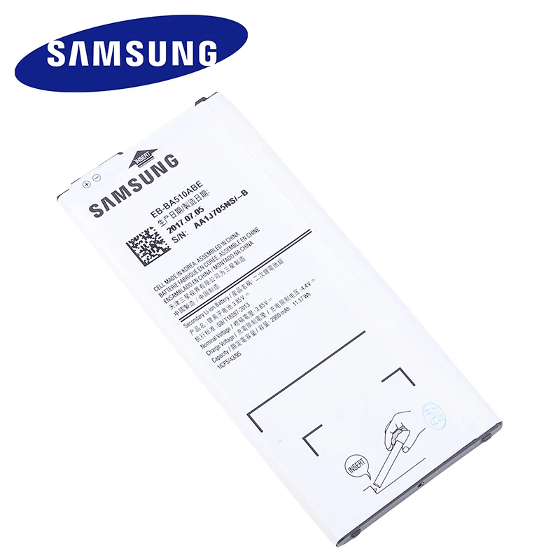 Оригинальный аккумулятор Samsung для Galaxy A5 2016 Edition A510F A5100 Сменный телефона 2900