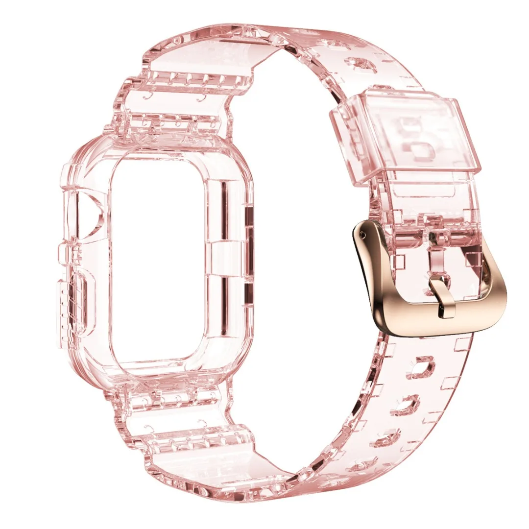 Прозрачный ремешок для iWatch Apple Watch Series 6 5 4 3 40/44 мм модный ТПЭ прозрачный чехол