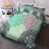 BlessLiving Mandala Bedding Set Bohemian Flower Bed Cover Green Turquoise Retro Home Textiles Colorful BohoFloral Bedspreads 1