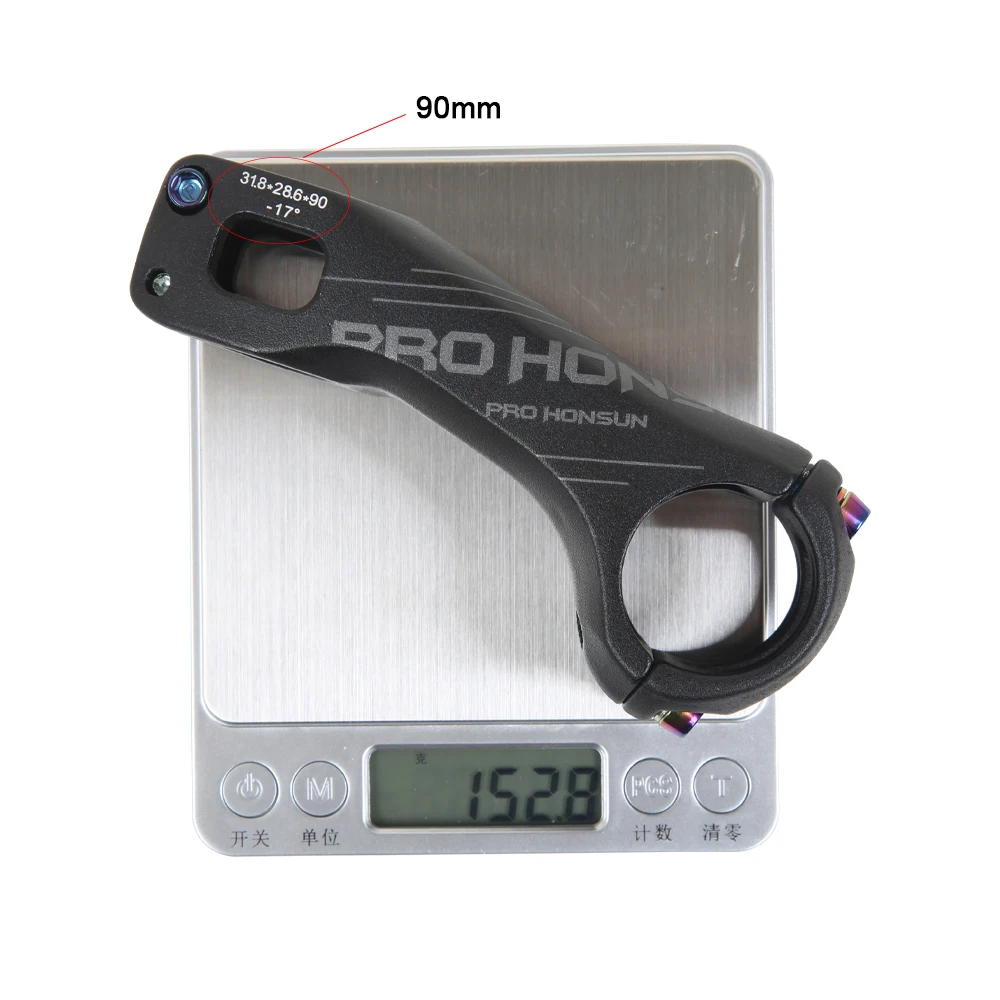 

037A PROHONSUN Batang Sepeda Aluminium, Bagian Batang Setang Sepeda MTB AM 70MM/90MM 31.8*28.6MM XC Aluminium Aloi0037a Stem neg