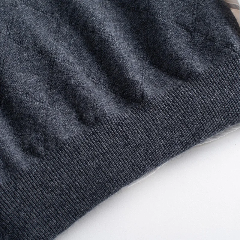 

Man Vest 100% Cashmere Knitting Pullovers V-neck Sleeveless 2019 Winter New 3Colors Best Quality Sweaters Male Clothes