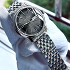 Мужские Аналоговые часы из нержавеющей стали с черным циферблатом, RGA8232