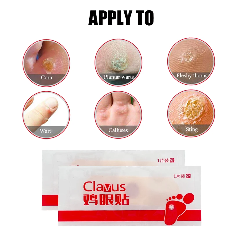 50 шт. кукурузные мозоли для ног подошвенные бородавки обезболивающий пластырь