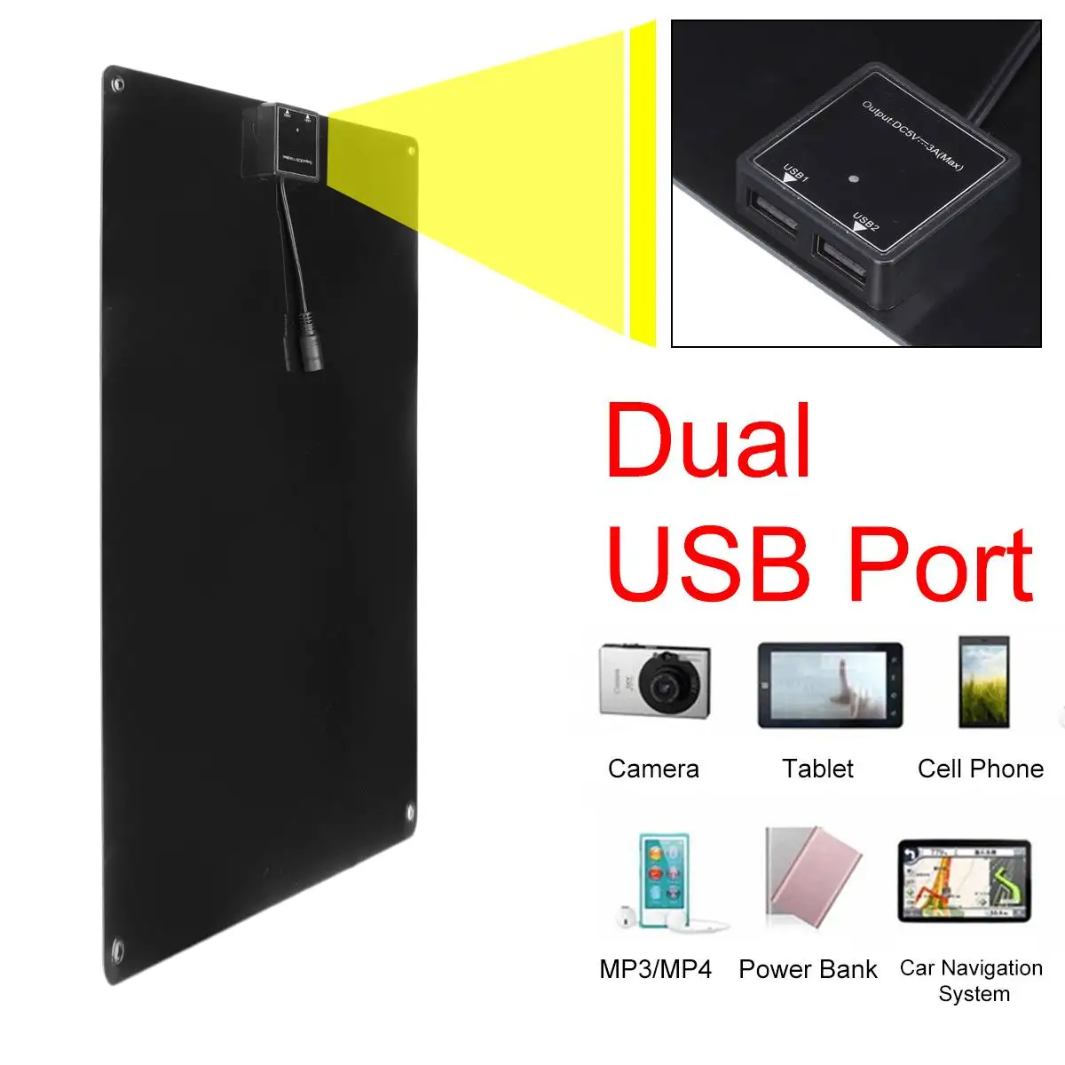 Скидка 300 Вт Гибкая солнечная панель в комплекте с двойным USB 10-50A зарядное устройство для аккумулятора для автомобиля, морского транспорта, кемпинг...