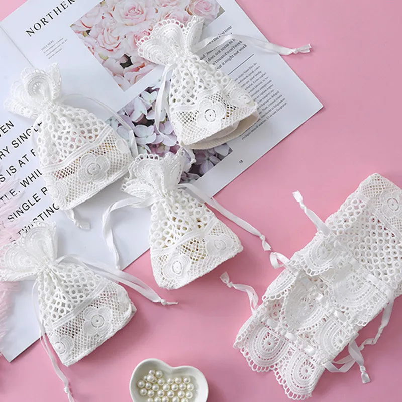 JO LIFE 6 шт./1 комплект Свадебные упаковочные сумки белые подарочные сумочки из