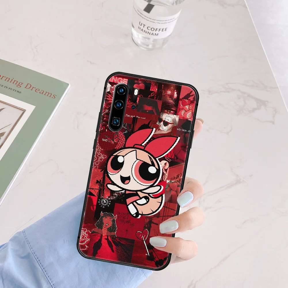 

Cartoon Powerpuff Girls Phone Case For Huawei P Mate 10 20 30 40 Pro Lite Smart 2019 2021 black Shell Tpu Coque Pretty Prime