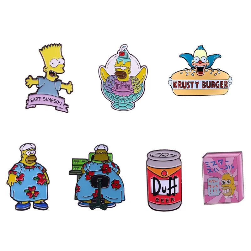 Веселая семейная брошь с отворотами и героями мультфильмов из серии аниме|Броши|