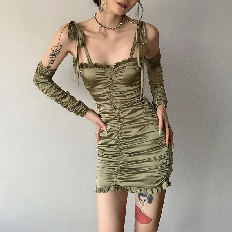 

ZTONE Bodycon 2021 Summer Dress Sexy Backless Mini Dress For Momen Nightclub Party Beachwear Hollow Out Y2K Casual Style