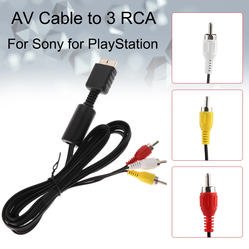 Кабель для PS1 PS2 PS3 AV аудио и видео 1 8 м ТВ/AV патч корд кабель конверсии 3 RCA мульти