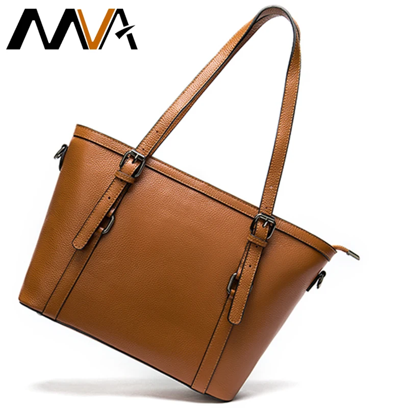 Сумки MVA женские сумки из натуральной кожи на плечо повседневные тоуты роскошные