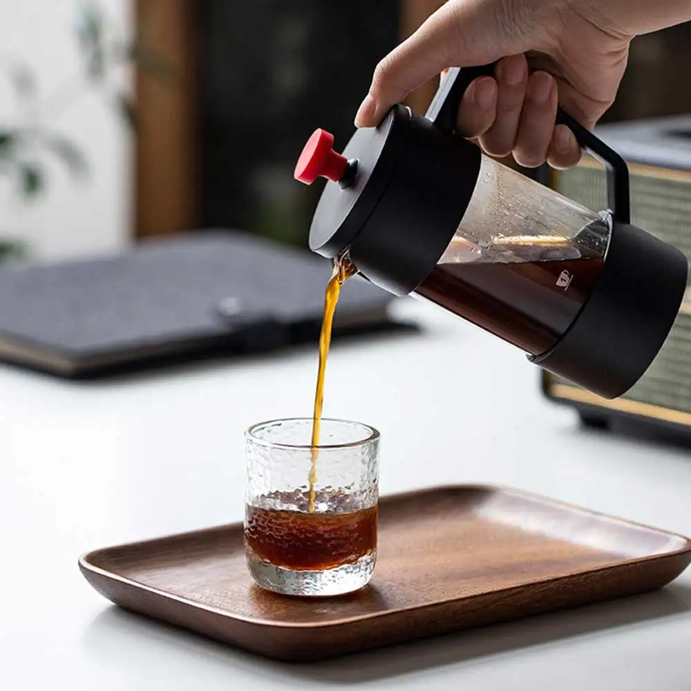 

Kitchen Stainless Steel Coffee Pot Hand Brewed Cafetiere Press With Filter Double Wall Insulation Design Polish Process Pot Cup