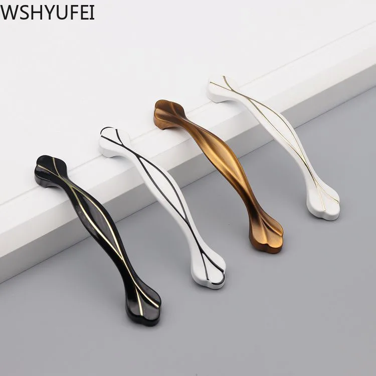 2 шт./лот качественная простая желтая бронзовая ручка для шкафа мебель ящика