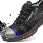 Защитная обувь, промышленная дышащая сетчатая рабочая обувь со стальным носком и защитой от проколов, защитные ботинки