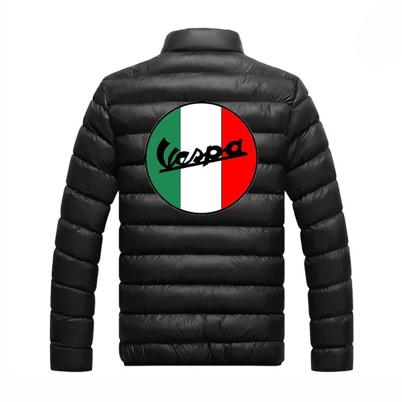 

Men's Vespa Logo Comfortable Cotton 2021 Clothing Winter High Quality Stand Collar Retro College Male Tops Windbreaker Jacket
