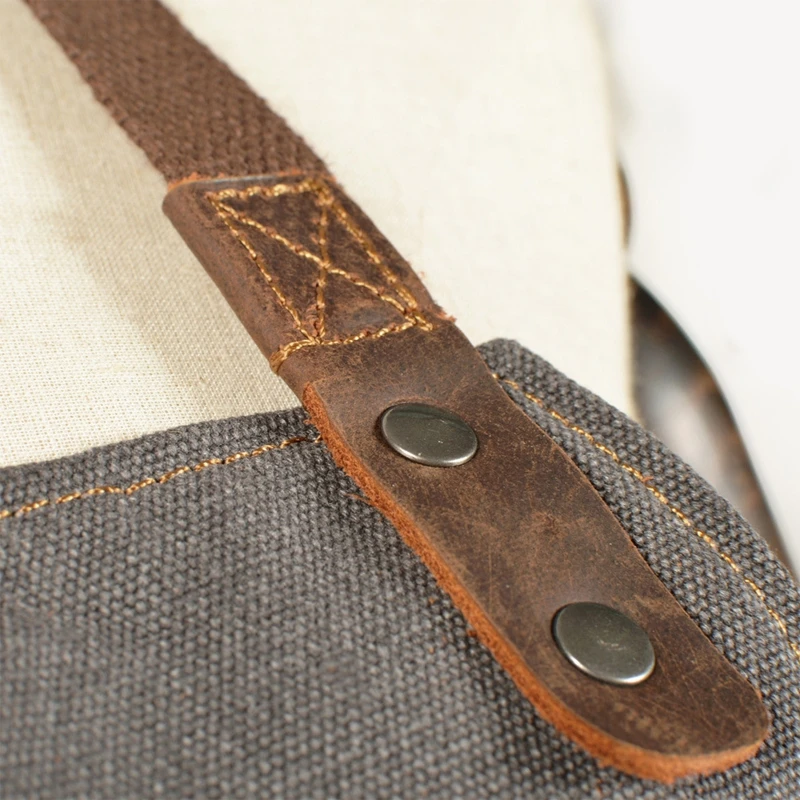 

New Work Apron Coffee Shop Retro Apron High-End Restaurant Artisan Overalls Canvas Apron
