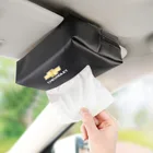 Автомобильная коробка для салфеток, кожаный держатель салфеток, солнцезащитный козырек, задняя часть сиденья для Chevrolet Equinox Silverado Trailblazer Bolt Cruze Captiva Spark Z71