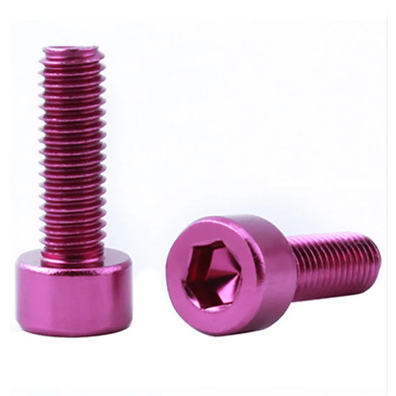 2PCS Purple 2 шт., велосипедный держатель для бутылки с водой, винты для бутылочной клетки, винты для велосипедной бутылки, болты для велосипедной бутылки, винты из алюминиевого сплава, аксессуары для ремонта велосипеда - Цвет: 2PCS Purple
