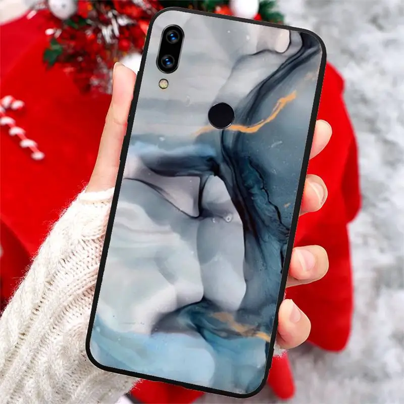 

Ink Brush Marble Pattern high quality Phone Case funda For Xiaomi Redmi note 7 8 9 t k30 max3 9 s 10 pro lite