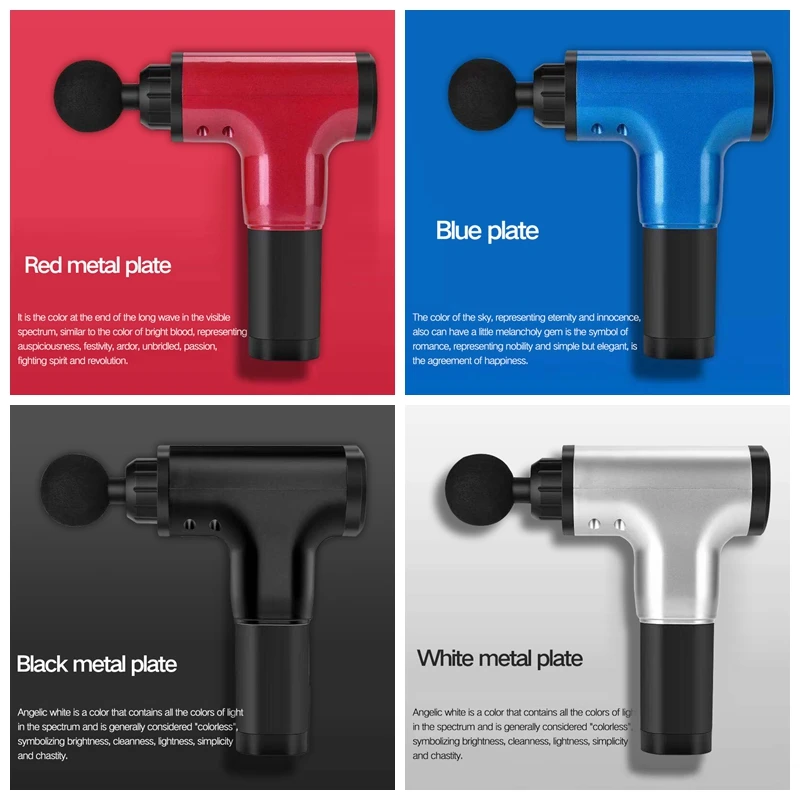 Электрический массажер для мышц с 4 головками 2000 мА терапевтический массажный