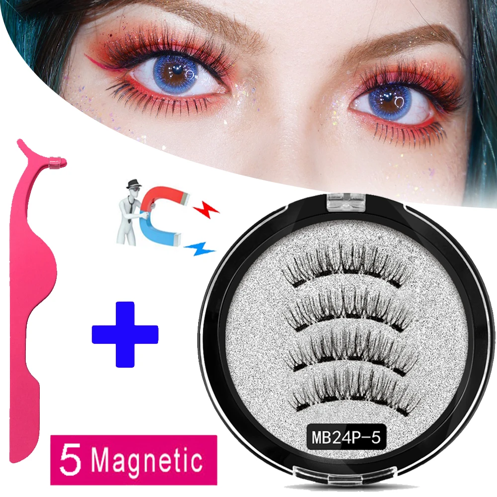 Queen Новые 2 пары 5 магнитных ресниц натуральные 3D многоразовые магнитные