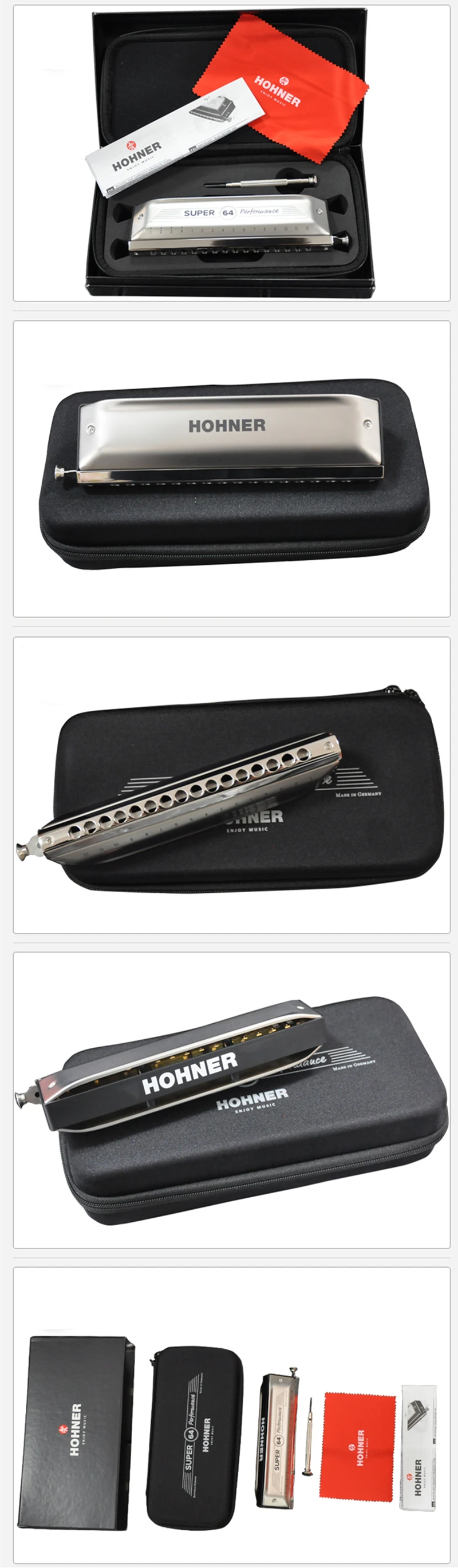 Новинка, Германия,, HOHNER, супер 64, хромоника, губная гармоника C ключом, армоника, рот, оган, губная гармоника, Хроматическая 1664, Хроматическая C