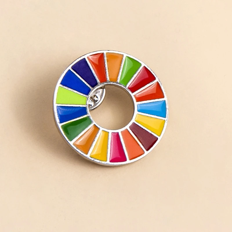 

The Sustainable Goals Brooch United Nations SDGs Rainbow Pin Badge