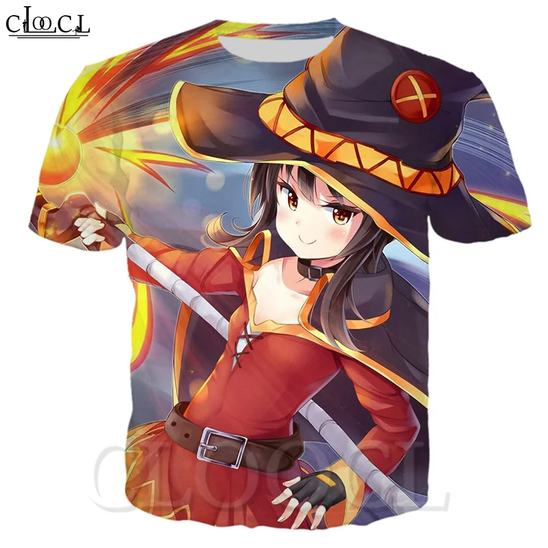 Футболка CLOOCL с рисунком аниме для мужчин и женщин повседневный свитшот коротким
