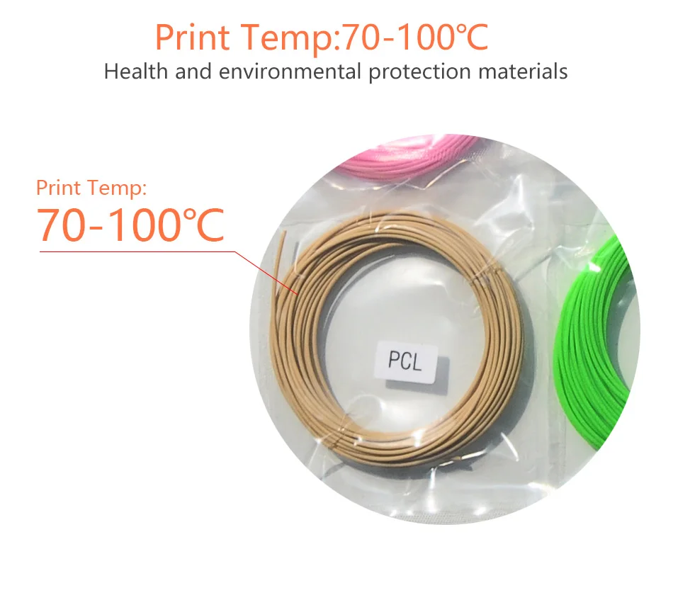 No smell pollution PCL 1.75mm 3d pen filament 15 colors Low temperature plastic printing pcl abs pla 1.75 | Компьютеры и офис