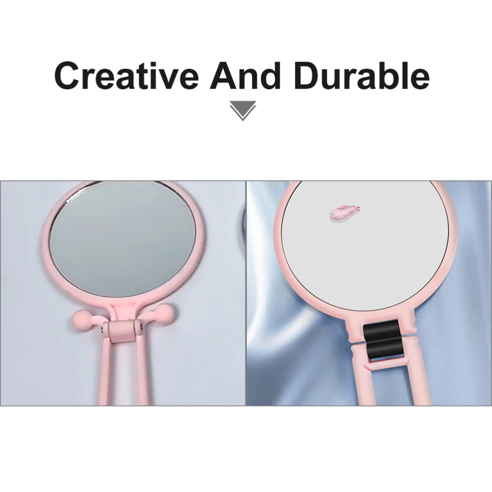 

2Pcs Folding Mirror Female Round Mirror Nordic Glass Mirror Makeup Tool